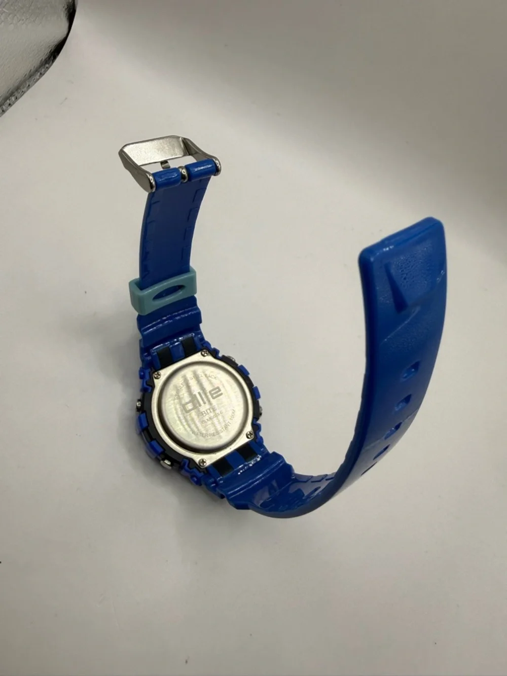 Ollie Digital Watch featuring a Blue Resin Band and Bezel Chronograph